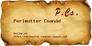 Perlmutter Csanád névjegykártya